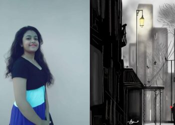 নিজের শিল্পী সত্ত্বাকে পুঁজি করেই বিধ্বস্ত বইপাড়া-কুমোরটুলির পাশে তরুণী!