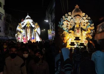 রাজার আদেশ রাজবাড়ি ঘুরেই ভাসান যাবে জগদ্ধাত্রী প্রতিমা, কিন্তু নেদেড়পাড়া এসবের ধার ধারেনা!