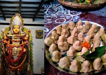 মেদিনীপুরে ঘোষবাড়ির ঐতিহ্যবাহী জগদ্ধাত্রী! পুজোর সময়ে আজও মায়ের আশীর্বাদী ফুল পড়ে মাটিতে