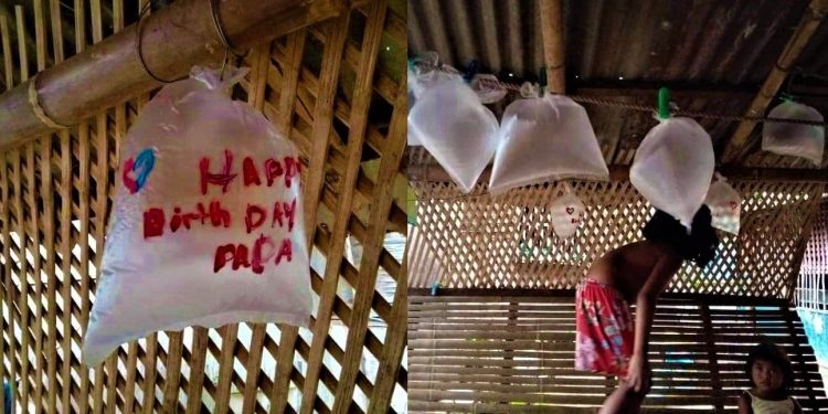 বেলুন কেনার সামর্থ্য নেই! জলভর্তি পলিথিনেই ওরা লিখল ‘হ্যাপী বার্থ ডে পাপা’!