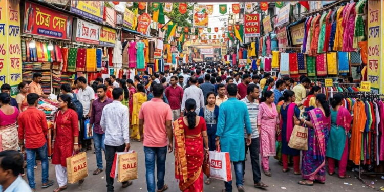 সস্তার টানে নয়, আবেগে বাঁচে চৈত্র সেলের বাজার সংস্কৃতি