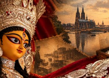 মায়ের সাজে জার্মানির ছোঁয়া! কীভাবে বাংলায় এল ‘ডাকের সাজ’?